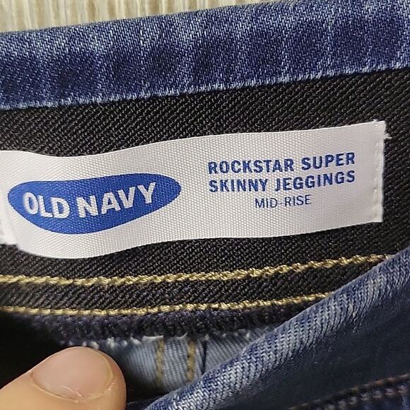Old Navy Rockstoar Super Skinny Jeggings Jeans Mid Rise Womens 12 NWT - Picture 6 of 14